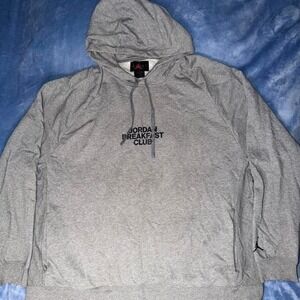 Grey Nike Jordan Breakfast Club Hoodie men size 3xl